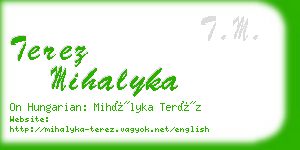 terez mihalyka business card